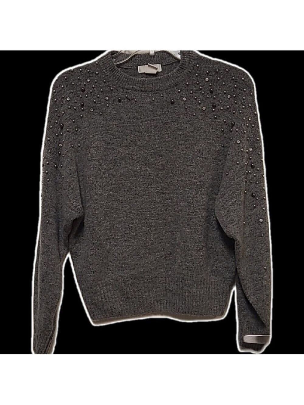 H&M BEADED SWEATER Sz SP
